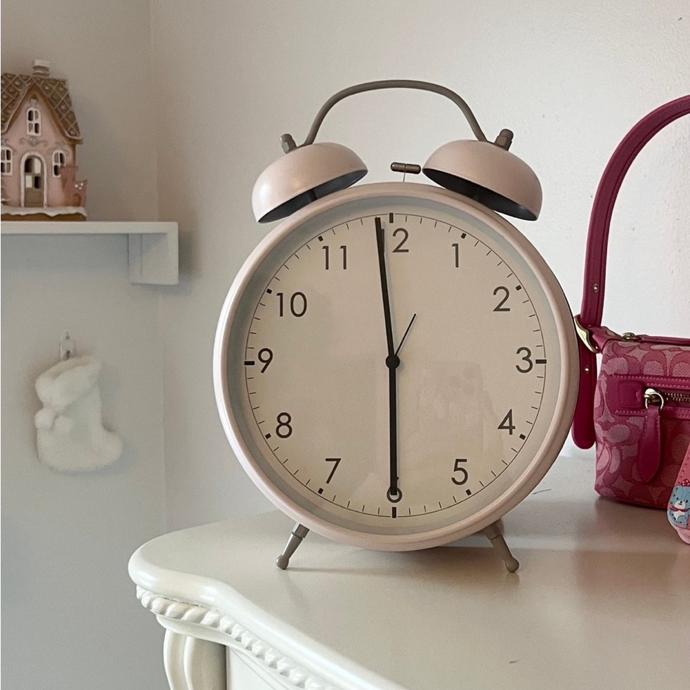 Pink Bell Clock